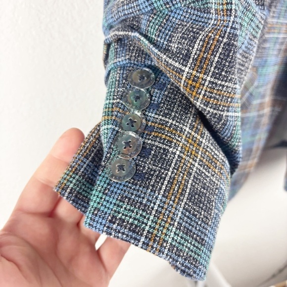 Veronica Beard Martel Dickey Cotton Linen Blend Plaid Dickey Jacket Blazer 12 - Picture 6 of 10